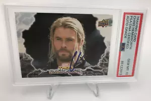 CHRIS HEMSWORTH PSA AUTO Signed card THOR: RAGNAROK grade MARVEL PSA GEM MINT 10 - Picture 1 of 10