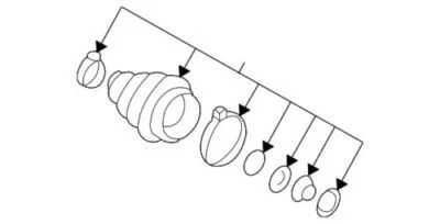 Bota articulada delantera derecha original Audi 2002-2005 A4 A4 Quattro CV 8E0-498-203-D Foto 1 de 2