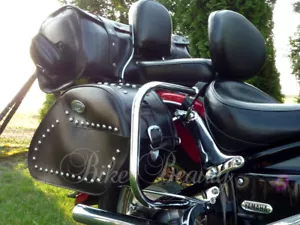 Yamaha Dragstar XVS 650 A V-star XVS650 Rear Crash Bars Heavy Duty Guards - Foto 1 di 9