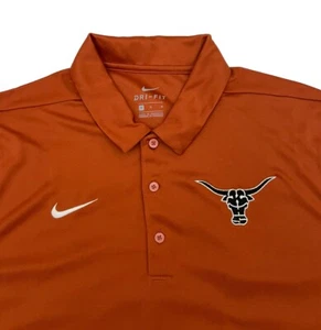 NWT Nike Dri Fit Texas Longhorns Logo Polo Shirt Orange Men’s Medium NEW - Picture 1 of 14