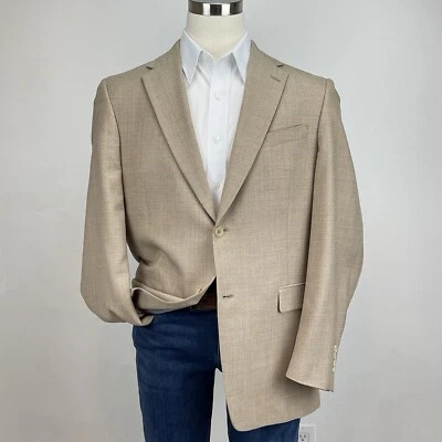 Daniel Cremieux Sport Coat Blazer Wool Mens 42L Tan Check Suit Jacket Casual - Image 1 of 4