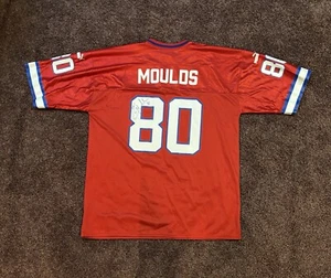 Vintage Buffalo Bills Puma NFL Jersey Eric Moulds #80 Size XL Signed Red Jersey - Picture 1 of 3
