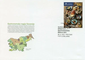 Slovenia 2021 FDC Cultures Stamps European Region of Gastronomy Foods 1v Set - Picture 1 of 1