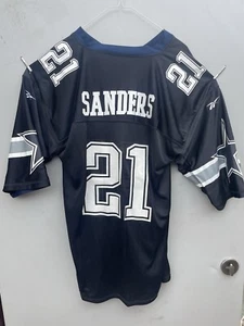 NFL Dallas Cowboys Deion Sanders 21 Reebok schwarz/blau WENDETRIKOT Herren 52 - Bild 1 von 20