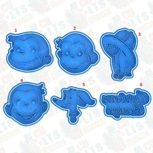 Curious How George the Monkey Cookie Cutter Set Shape Trimmer - Picture 1 of 1