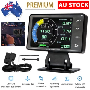 Lufi XS-OBD2 Boost gauge/G-force meter+Gyrometer/GPS Gps Speedometer Alarm Tools - Picture 1 of 12