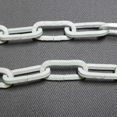 RINGKETTE (5M) 2MM STAHL 5KG 20MMx10MM weiß gehammert Zierkette Lampenkette - Bild 1 von 3