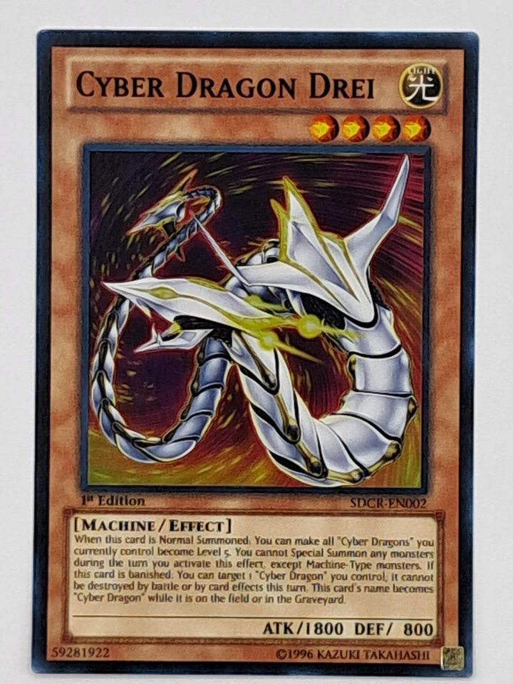 Cyber Dragon Drei - Super Rare SDCR-EN002 - NM - YuGiOh - Image 1 of 4
