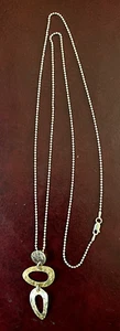 Vintage Modern 925 Sterling Silver Pendant Chain Necklace 30"๐ - Picture 1 of 6