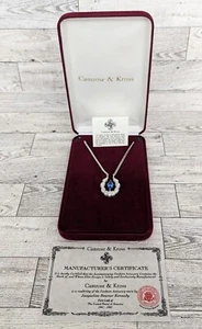 Jackie Kennedy JBK Camrose & Kross Replica Sapphire of the Sea Necklace 9" NEW  - Picture 1 of 6