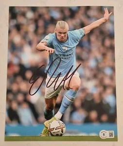 Erling Haaland Signed 8 X 10 Inch Manchester City Photo Bas Witnessed... - Bild 1 von 3