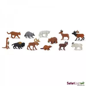 NORTH AMERICAN WILDLIFE PLAYSET/SAfari Ltd/Wolf/Elch/Widder/Elch/Waschbär/Biber - Bild 1 von 1