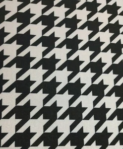 Black/White Houndstooth Print Polyester/Spandex Swimsuit Fabric by the Yard - Picture 1 of 2