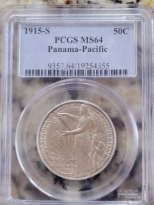 1915-S 50C Panama-Pacific Commemorative Half Dollar - PCGS MS64 - Image 1 of 4
