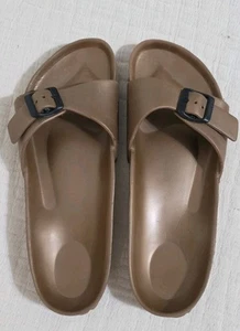 Birkenstock Women's Madrid Eva Sandal Metallic Bronze Copper M7 W9 Single Buckle - Picture 1 of 6