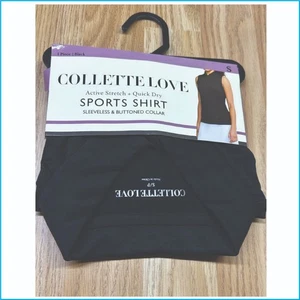 Collette Love S Black Sports Shirt - Active Stretch, Quick Dry, Sleeveless - Picture 1 of 12
