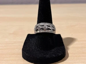 Estate .95ctw Natural Diamond Band Ring 14k White Gold 6.1 Grams Size 6.75 - Picture 1 of 23