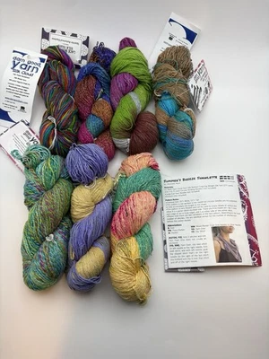 Lote Mixto de 7 Multicolor Encaje Peso Seda Darn Buen Hilo Arco Iris Brillo Foto 1 de 4