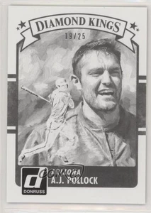 2016 Panini Donruss Diamond Kings Test Proof Black /25 AJ Pollock #1 - Picture 1 of 3