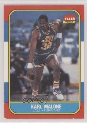 Fleer Karl Malone #68 Rookie RC HOF 1986-87 Foto 1 de 2