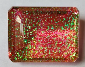 93.40 Ct. Large Monarch Fire Opel Emerald Cut Loose Gemstone for Ring & Pendant - Picture 1 of 8