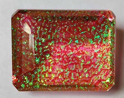 93.40 Ct. Large Monarch Fire Opel Emerald Cut Loose Gemstone for Ring & Pendant - Image 1 of 4