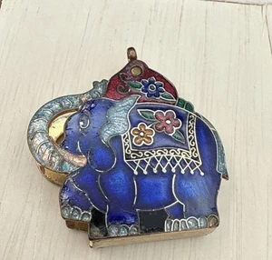 ANHÄNGER LUPE Antik Cloisonné Elefant Glück Glück Chinesisches Tier - Bild 1 von 5