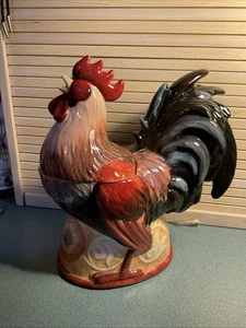 Certified International Floral Golden Rooster - Picture 1 of 6