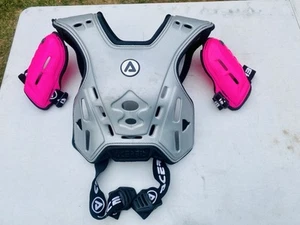 VINTAGE Acerbis Motocross MX Chest Armor Protector Pad Roost Deflector Dirt Bike - Foto 1 di 9