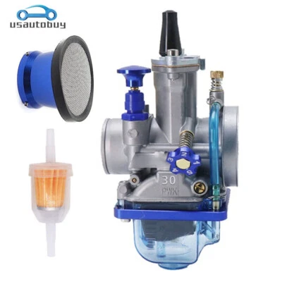 30mm PWK Carburetor w/ Air Filter Fit For Yamaha Honda Suzuki 4 stoke - Image 1 of 4