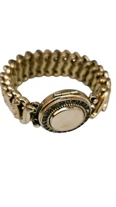 Antique Rare Rhinestone Locket Sweetheart Expansion Bracelet Signed (A8216) - Picture 1 of 8