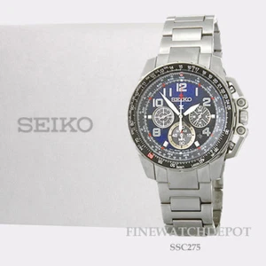 Authentic Seiko Men's Prospex Solar Chronograph Blue Dial Watch SSC275 - Picture 1 of 1