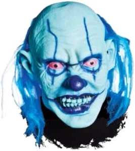 Blue Clown Mask Circus Carnival Scary Fancy Dress Halloween Costume Accessory - Picture 1 of 1