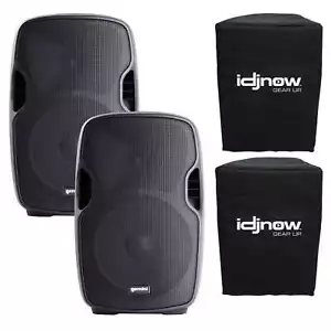 Gemini AS-1500P 15" Active Powered Loudspeakers w Wheels & Free Cover Pair - Picture 1 of 4
