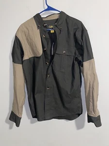 NEW Cabela's Two Tone Shooting Medium Shirt Dark Chocolate - Picture 1 of 7