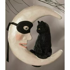Bethany Lowe Hallow's Eve Cat On Moon TD9050 - Bild 1 von 4
