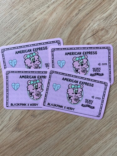 BLACKPINK X VERDY limited edition amex stickers 2023 BORNPINK official ...
