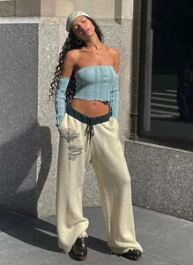 ADRIAN CASHMERE Mushroom Trackies L - Picture 1 of 20
