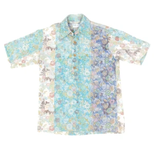 Vtg SURF LINE LIBERTY HOUSE Floral Washed Out Reverse Print Mens Shirt sz M /607 - Picture 1 of 5