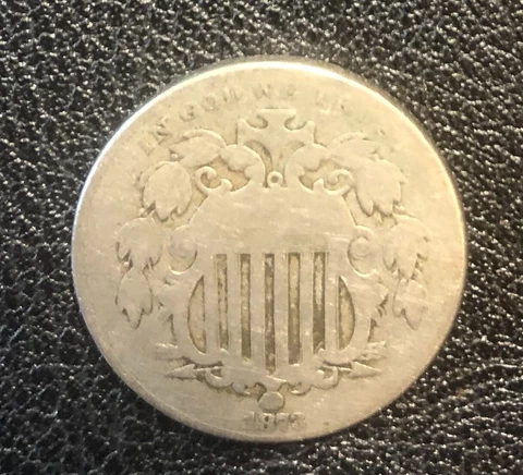 1883 Shield Nickel U.S. $.05 Coin Nice Coin! Cover