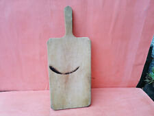 OLD ANTIQUE PRIMITIVE WOODEN WOOD BREAD CUTTING BOARD PLATE