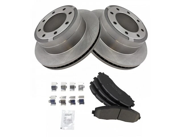 Kit de pastillas de freno trasero y rotor TRQ 39MM34C para Ford F350 Super Duty 2013-2019 Foto 1 de 1