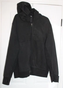 Lululemon Hoodie JACKET Men's Size XXL BLACK Heavy Full Zip Thumb Holes - Picture 1 of 4