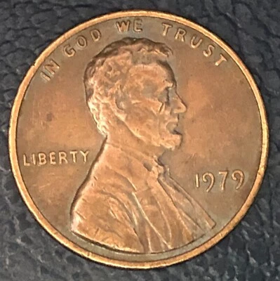 [US13] 1979 US Lincoln Penny No Mint Mark, BRILLIANT ALMOST UNCIRCULATED COIN - Image 1 of 4