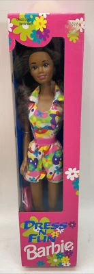 Vintage 1993 Barbie Dress 'N Fun Doll African American Mattel# 11103 New In Box - Image 1 of 4