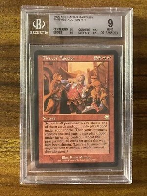 MTG✨THIEVES AUCTION ✨Mercadian Masques BGS 9 MINT RARE Sorcery 1999 POP 1 ! - Image 1 of 2