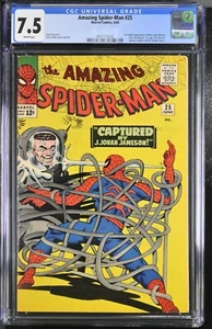 AMAZING SPIDER-MAN #25 -1965 Marvel - CGC 7.5 - 1. App Prof Smyth & Spider-Slayer - Bild 1 von 2