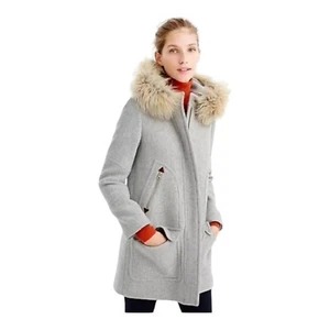 J. Crew Chateau Wool Parka by Nello Gori in Heather Dusk Grey 14 Tall NWT BM 948 - Picture 1 of 10