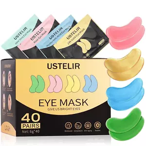 Under Eye Patches, 40 Pairs Eye Mask for Dark Circles, Puffy Eyes, Undereye Bags - Picture 1 of 12