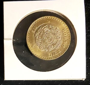Mexico 1998 $10 Coin Bimetallic  Eagle Coat of Arms - Picture 1 of 3